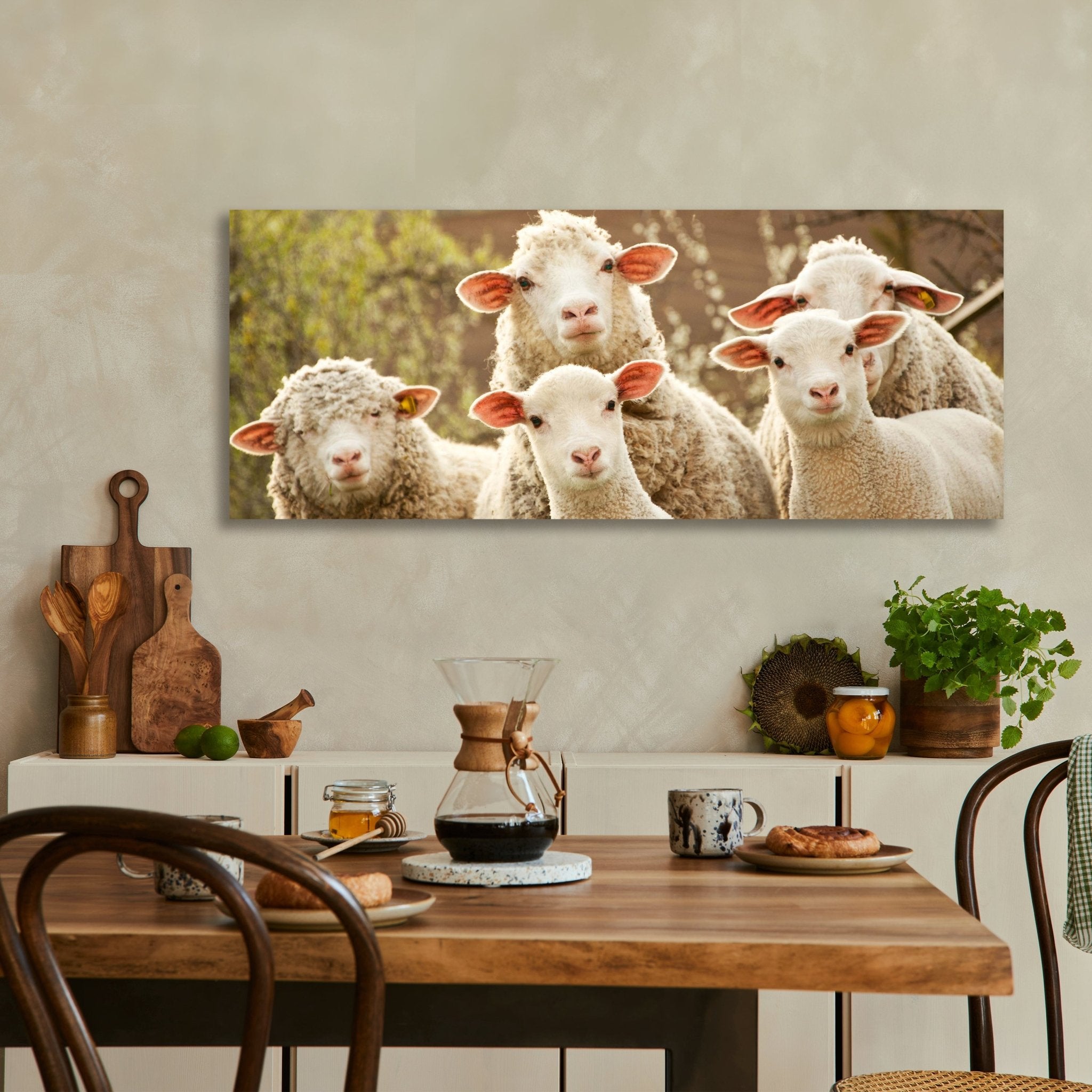 Leinwandbild Schaf, Tiere, Lämmer, Feld M1109 kaufen - Bild 3