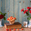 Kitchen splashback roses wood jug cherries blossoms yellow M1204