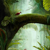 Papier peint de porte jungle & animaux, fantaisie, forêt vierge, mousse M1350