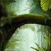 Papier peint de porte jungle fantastique, forêt vierge, arbres, mousse M1351
