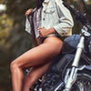 Door wallpaper woman & motorcycle, model, sexy, photography M1402
