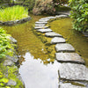 Door wallpaper pond Japanese garden stones M1404