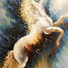 Türtapete weißes Pferd, Schimmel, Gemälde M1456