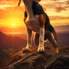 Door wallpaper dog, beagle, rock M1461
