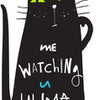 Door wallpaper cat, saying, illustration M1465