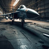 Door wallpaper jet, fighter plane, hangar M1477