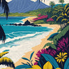 Türtapete Strand, Hawaii, Illustration M1490