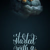 Door wallpaper sleeping lion, saying, motivation M1504