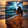 Door wallpaper sea, beach, bottle, camel M1509