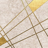 Hexagon-Fototapete Abstrakte goldene Linien M0009