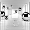 Hexagon photo wallpaper shiny balls M0027