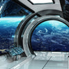 Hexagon-Fototapete Blick aus Raumschiff M0031