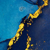 Runde Fototapete blaue Marmoroptik M0037