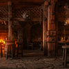 Hexagon photo wallpaper Medieval Tavern M0042