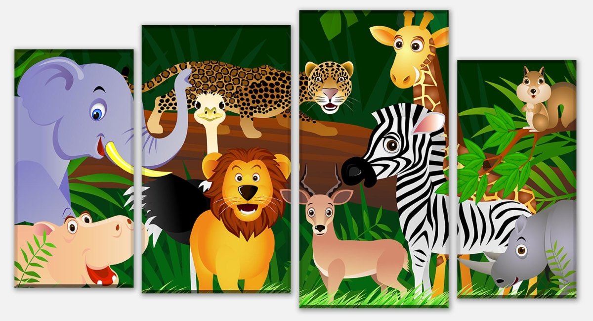 Canvas print Divider Jungle Animals M0002