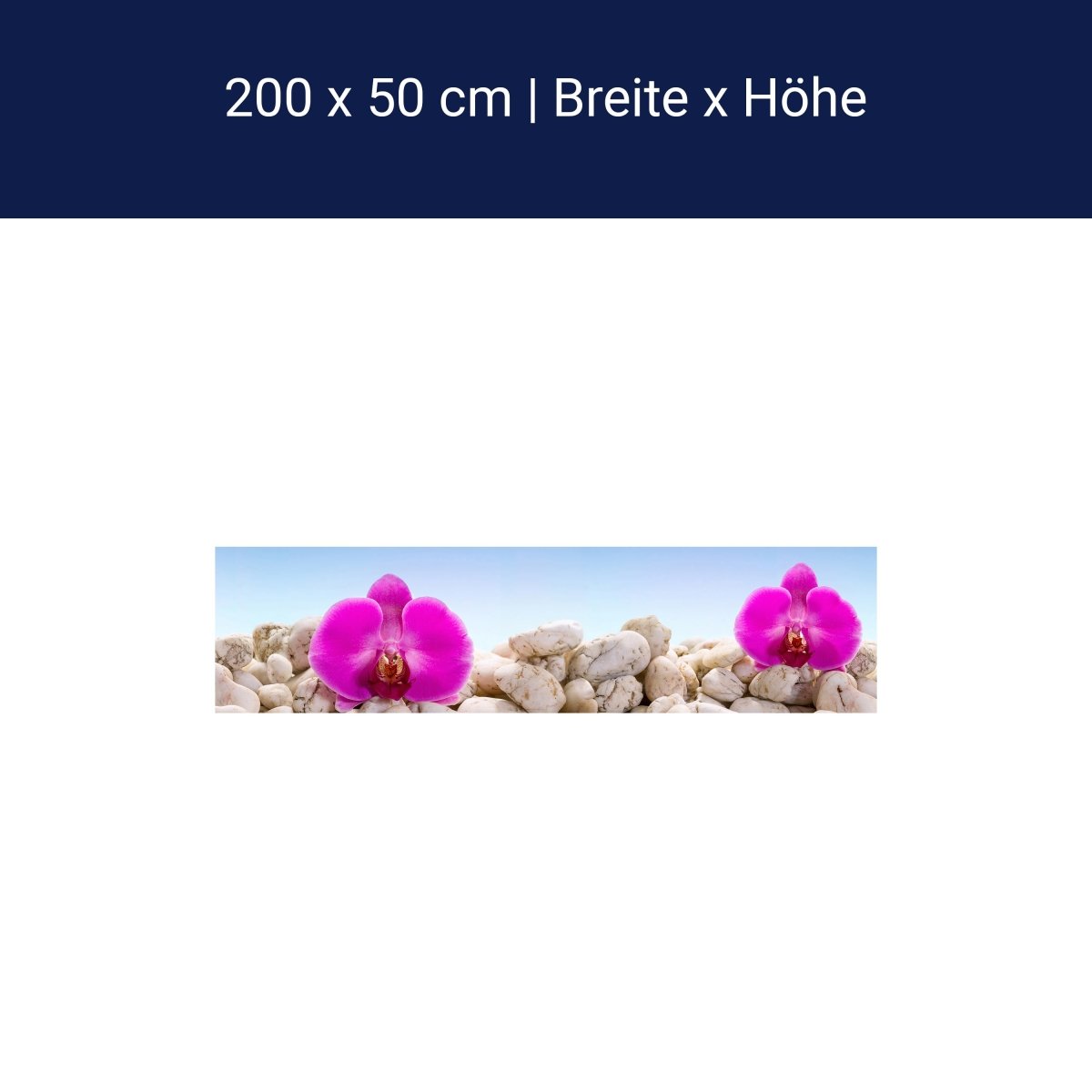 Panoramic photo wallpaper orchid, wellness, stones M0006
