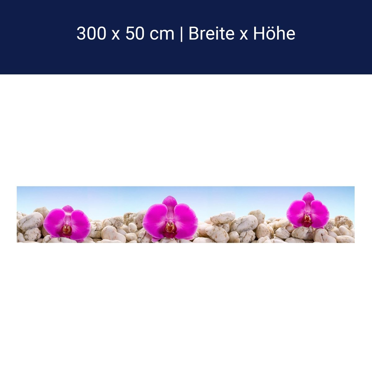 Panoramic photo wallpaper orchid, wellness, stones M0006