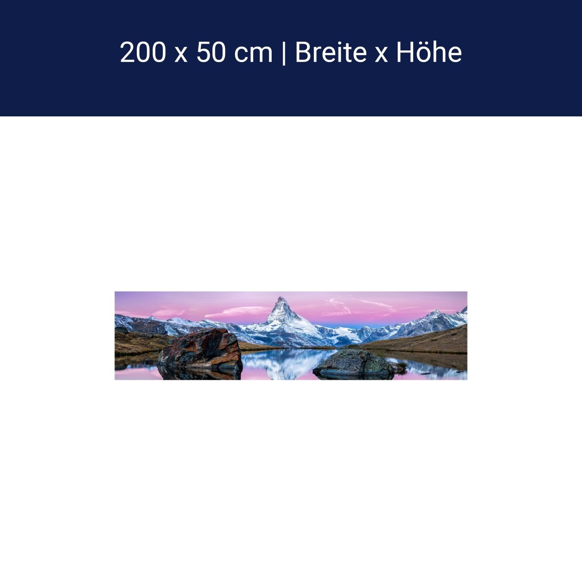 Panorama-Fototapete See am Berg, Sonnenuntergang M0007