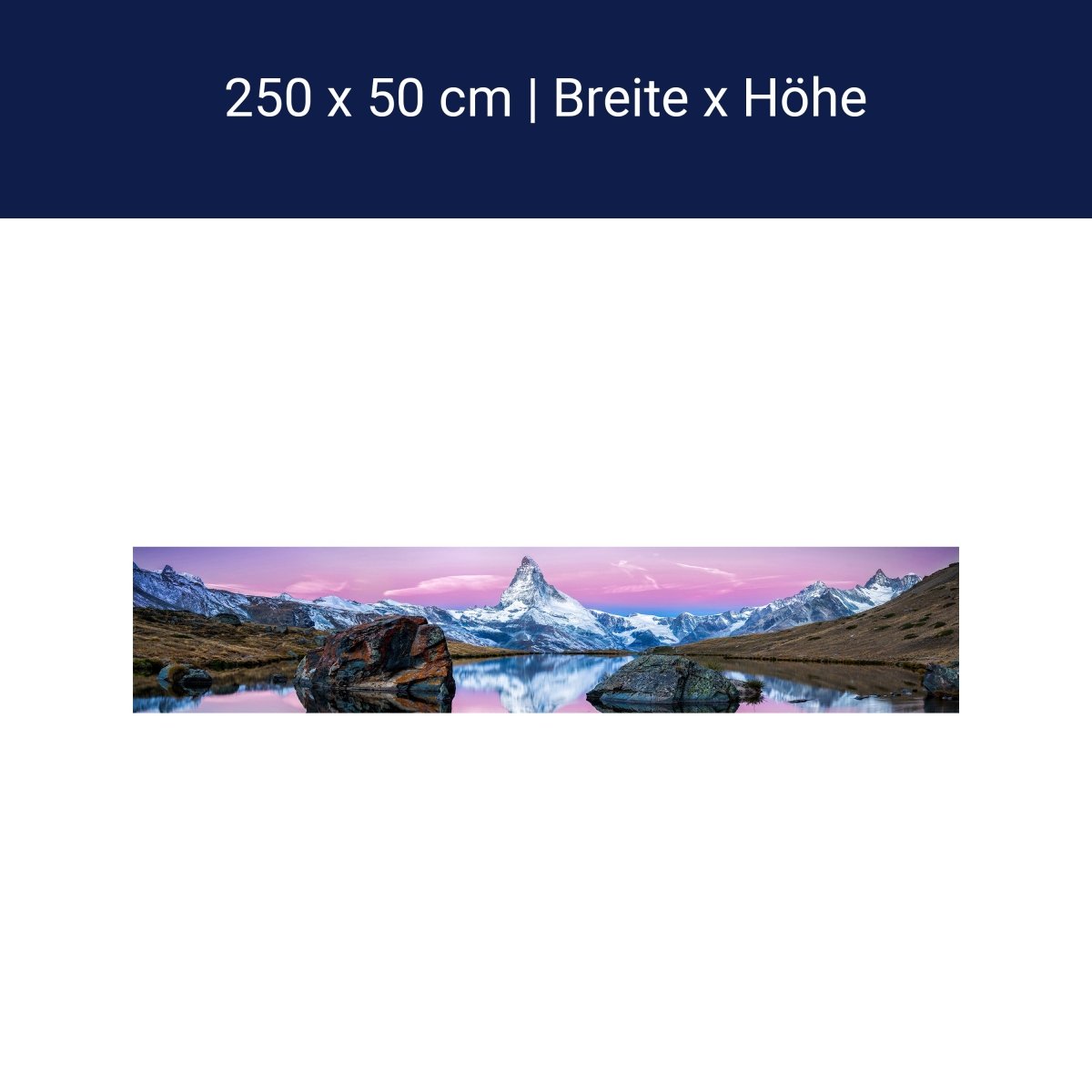Panoramic photo wallpaper lake on the mountain, sunset M0007