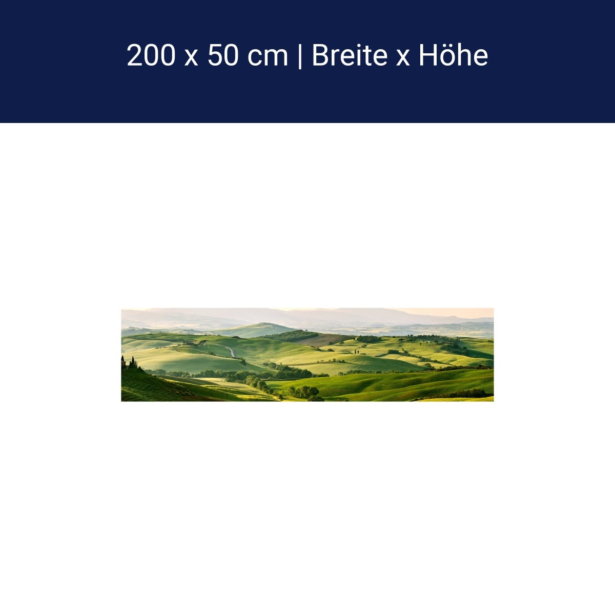 Panoramic wall mural Green hills landscape M0008