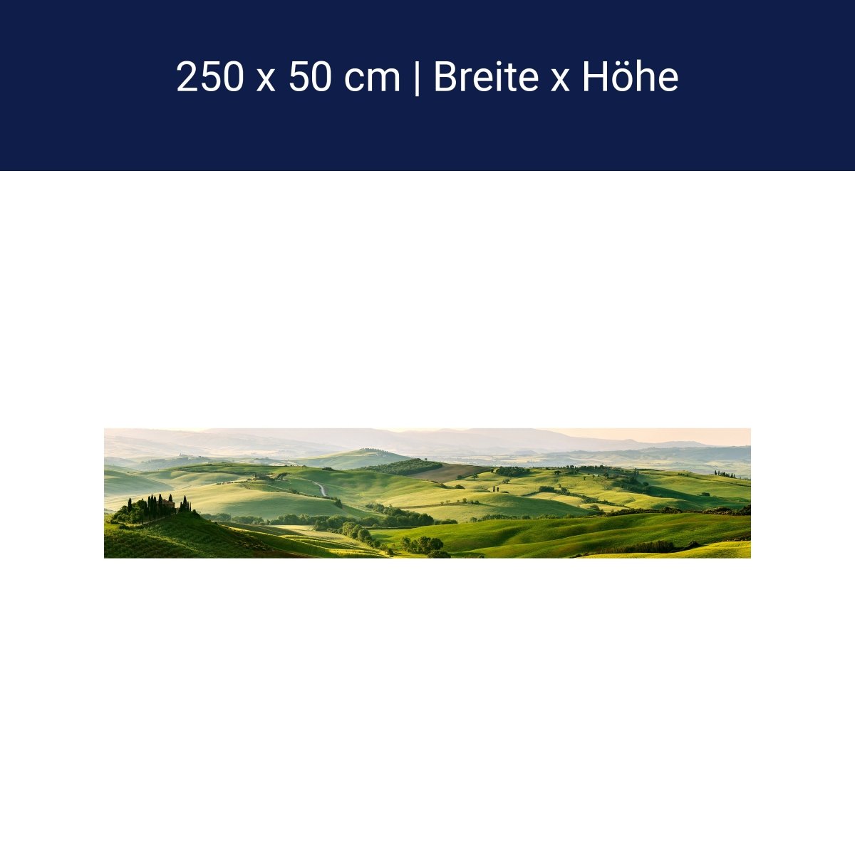 Panoramic wall mural Green hills landscape M0008