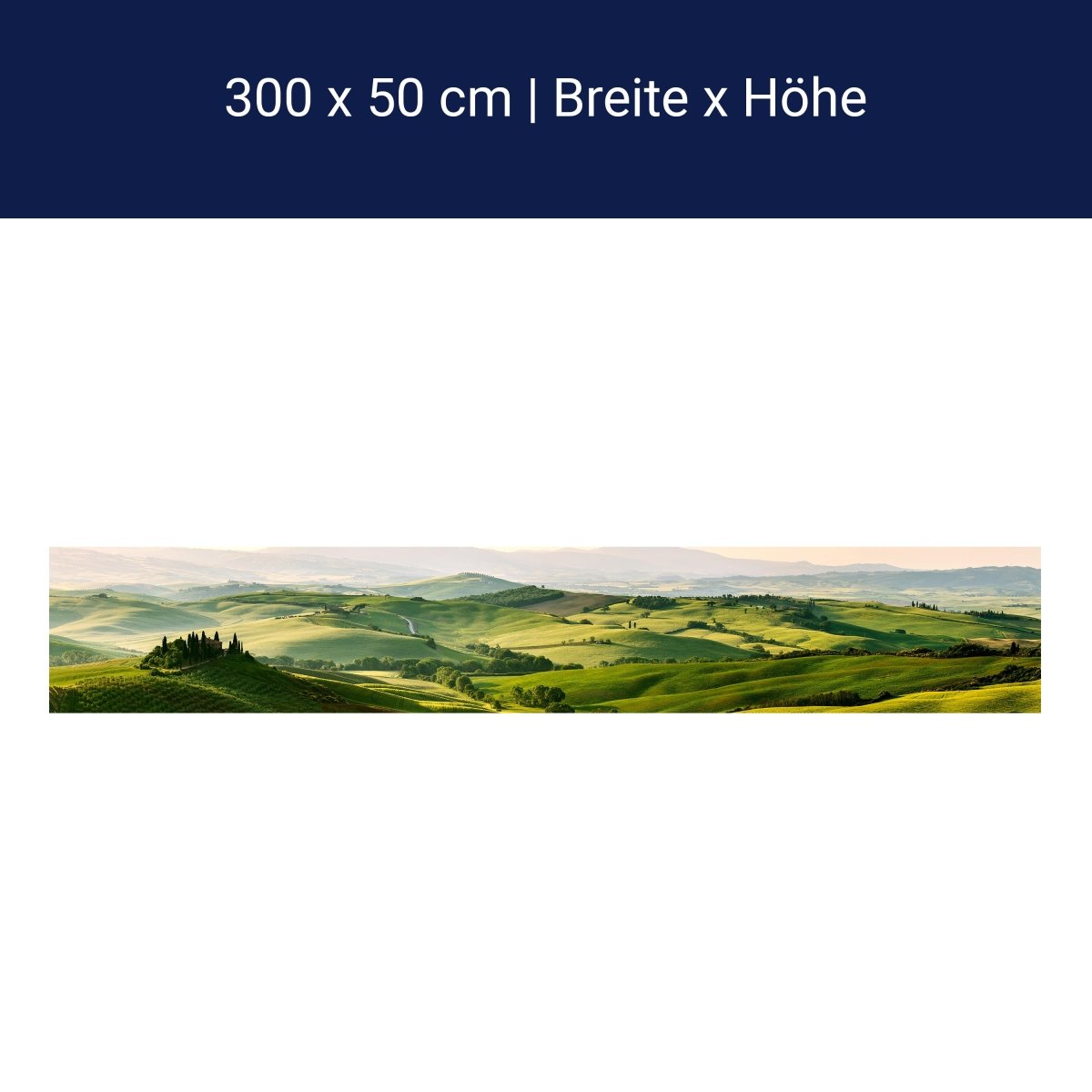 Panorama-Fototapete Grüne Hügel, Landschaft M0008
