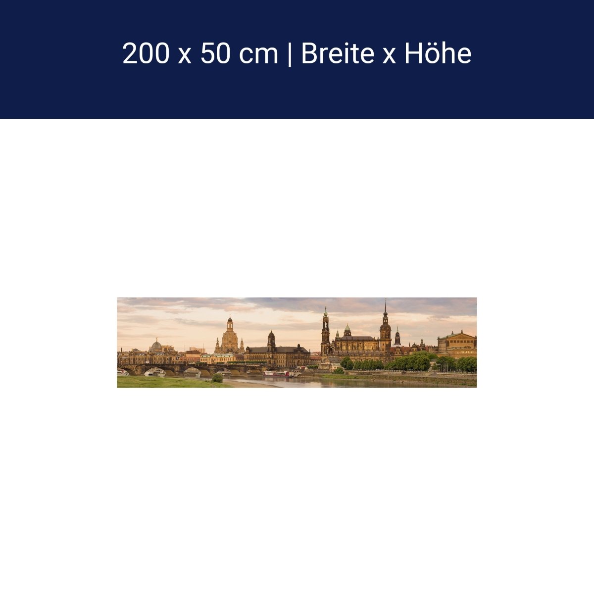 Panorama-Fototapete Blick auf Dresden, Altstadt M0009