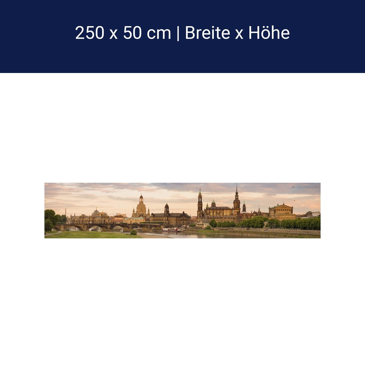 Panoramic photo wallpaper view of Dresden, old town M0009