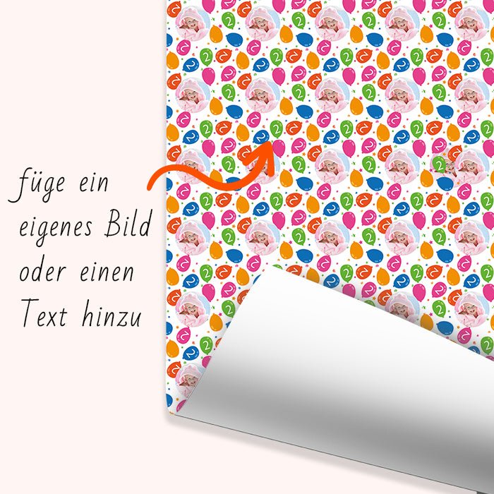 Geschenkpapier personalisiert Geschenkpapier Luftballons Baby - Bild 6