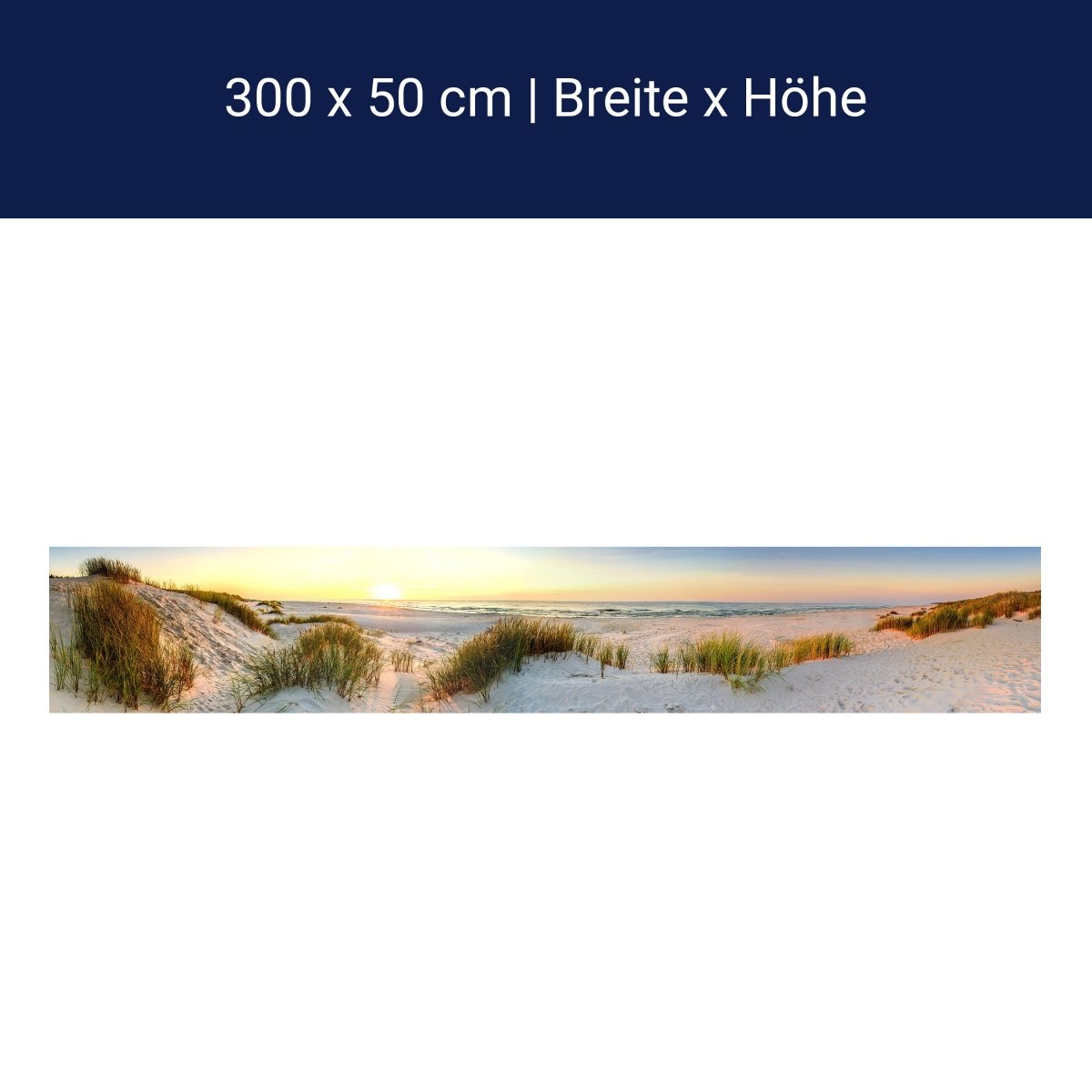 Panorama-Fototapete Meerblick, Strand, Dünen M0013
