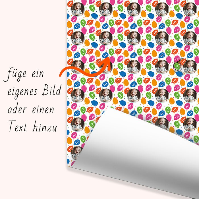 Geschenkpapier personalisiert Geschenkpapier Luftballons Baby - Bild 6