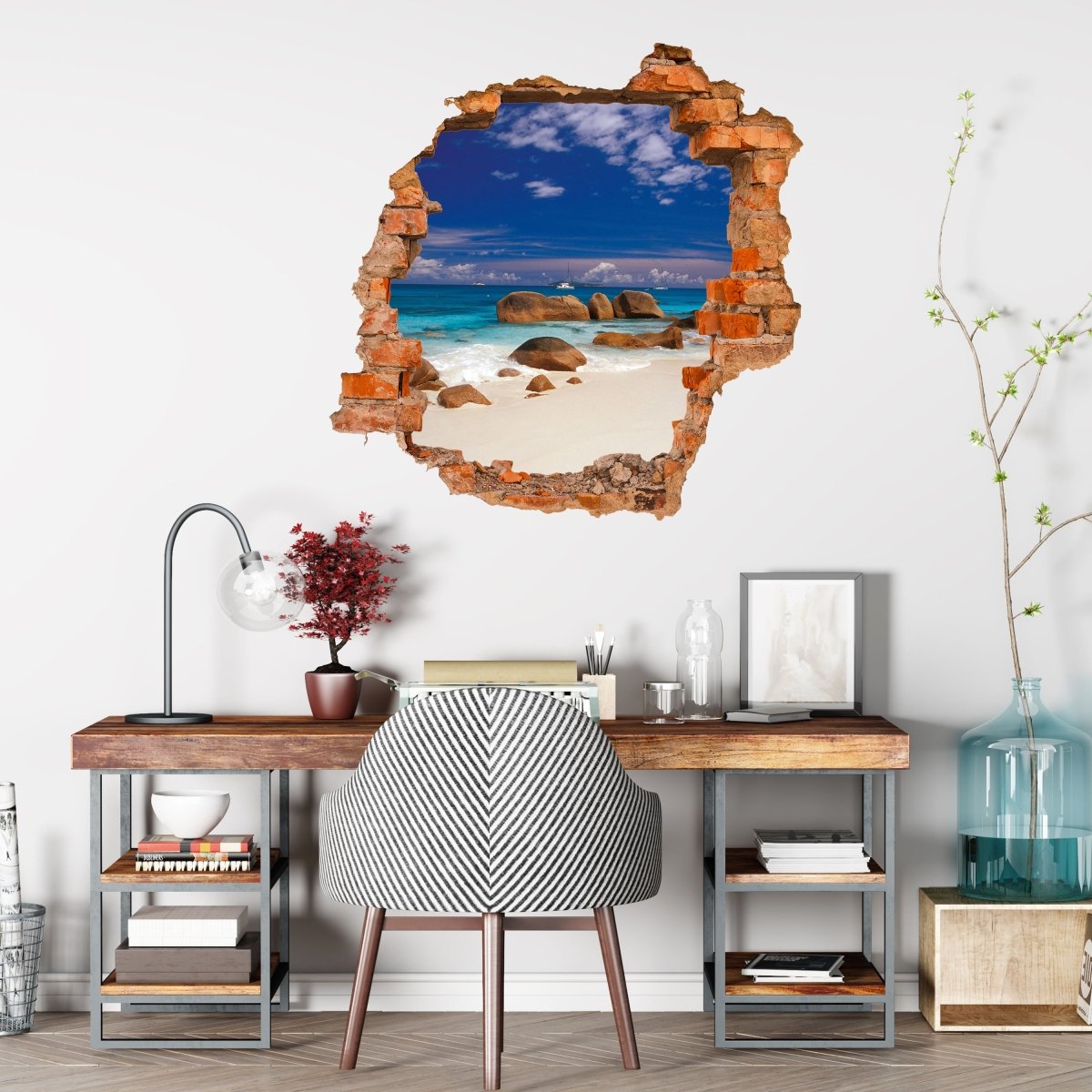 3D wall sticker sea view - wall decal M0014
