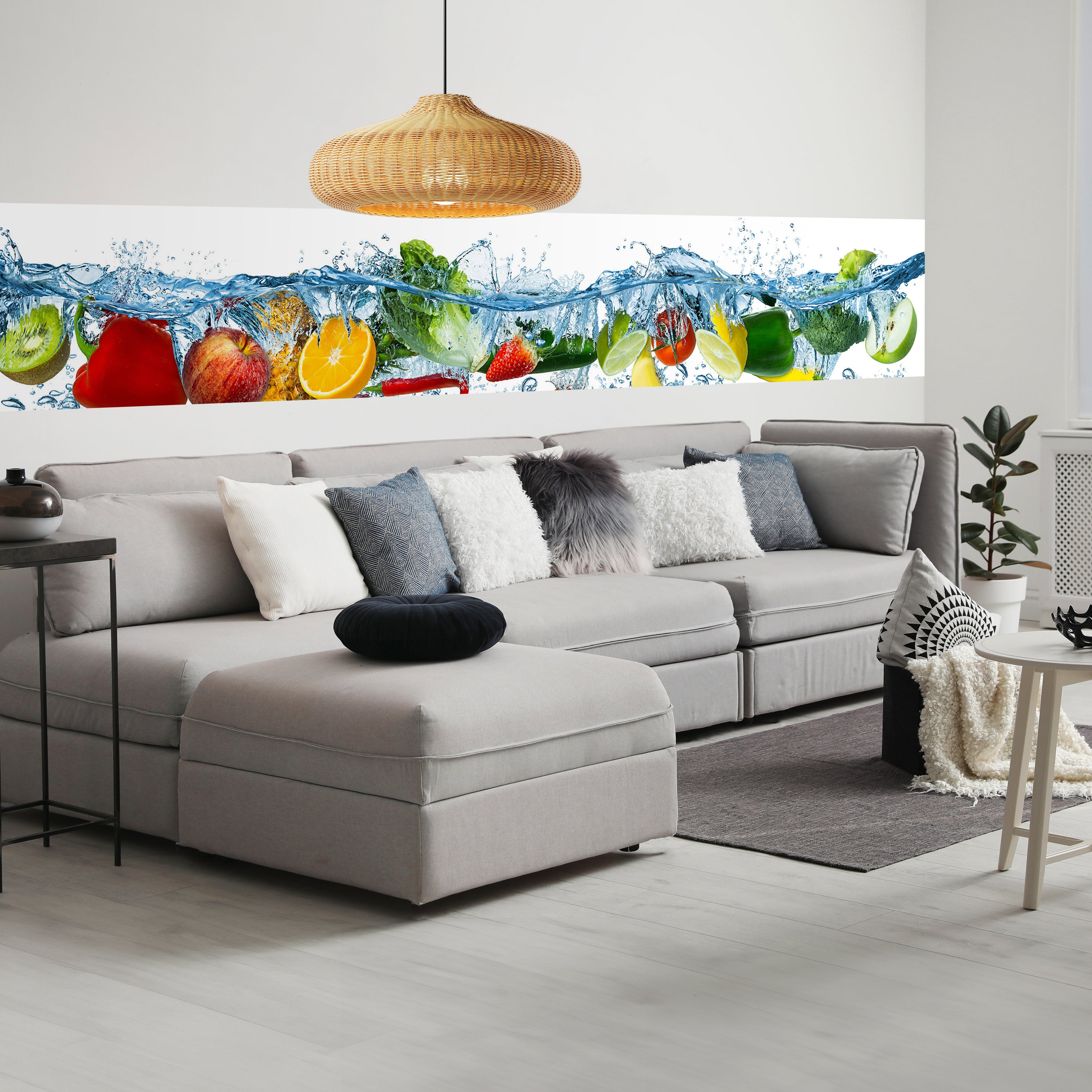 Panorama-Fototapete Obst im Wasser M0015 - Bild 1