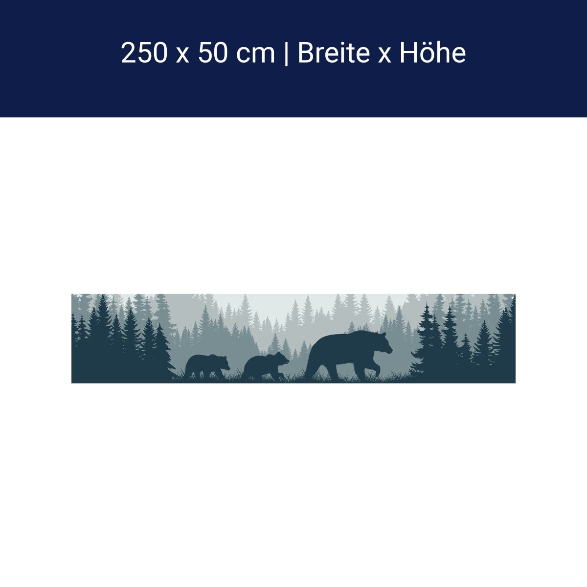 Panoramic photo wallpaper abstract forest animals M0017