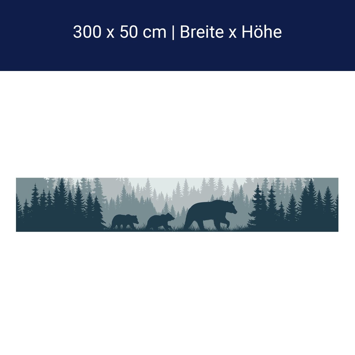 Panoramic photo wallpaper abstract forest animals M0017
