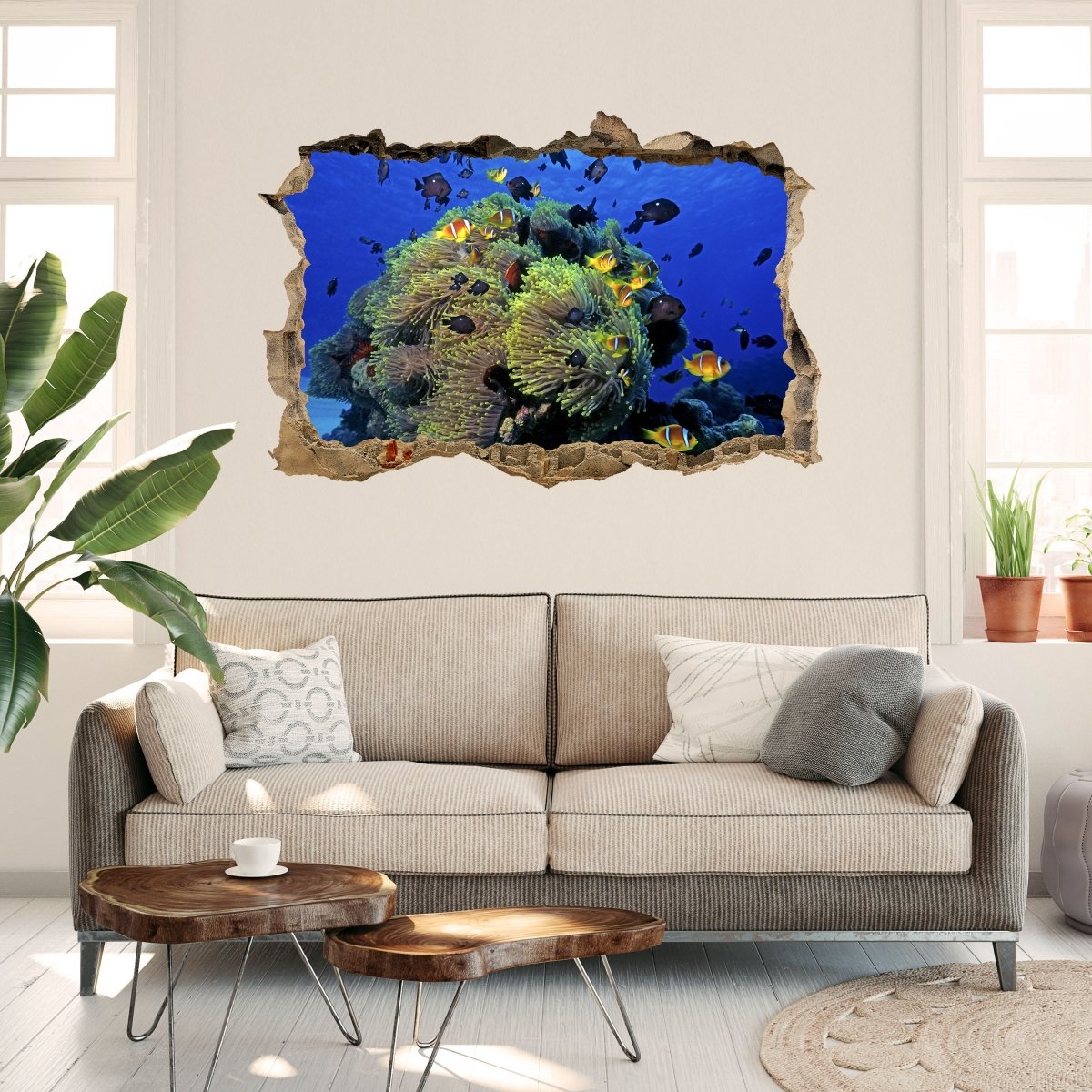3D wall sticker underwater reef - Wall Decal M0017