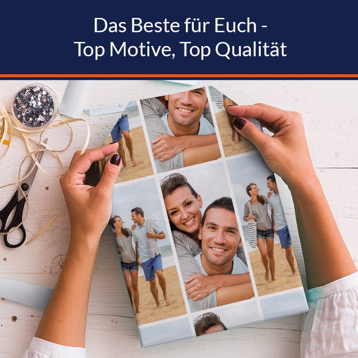 Geschenkpapier personalisiert Geschenkpapier Collage 2 Fotos Rechteck - Bild 5