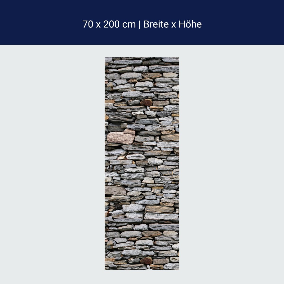 Duschwand Steinmauer Grau M0022