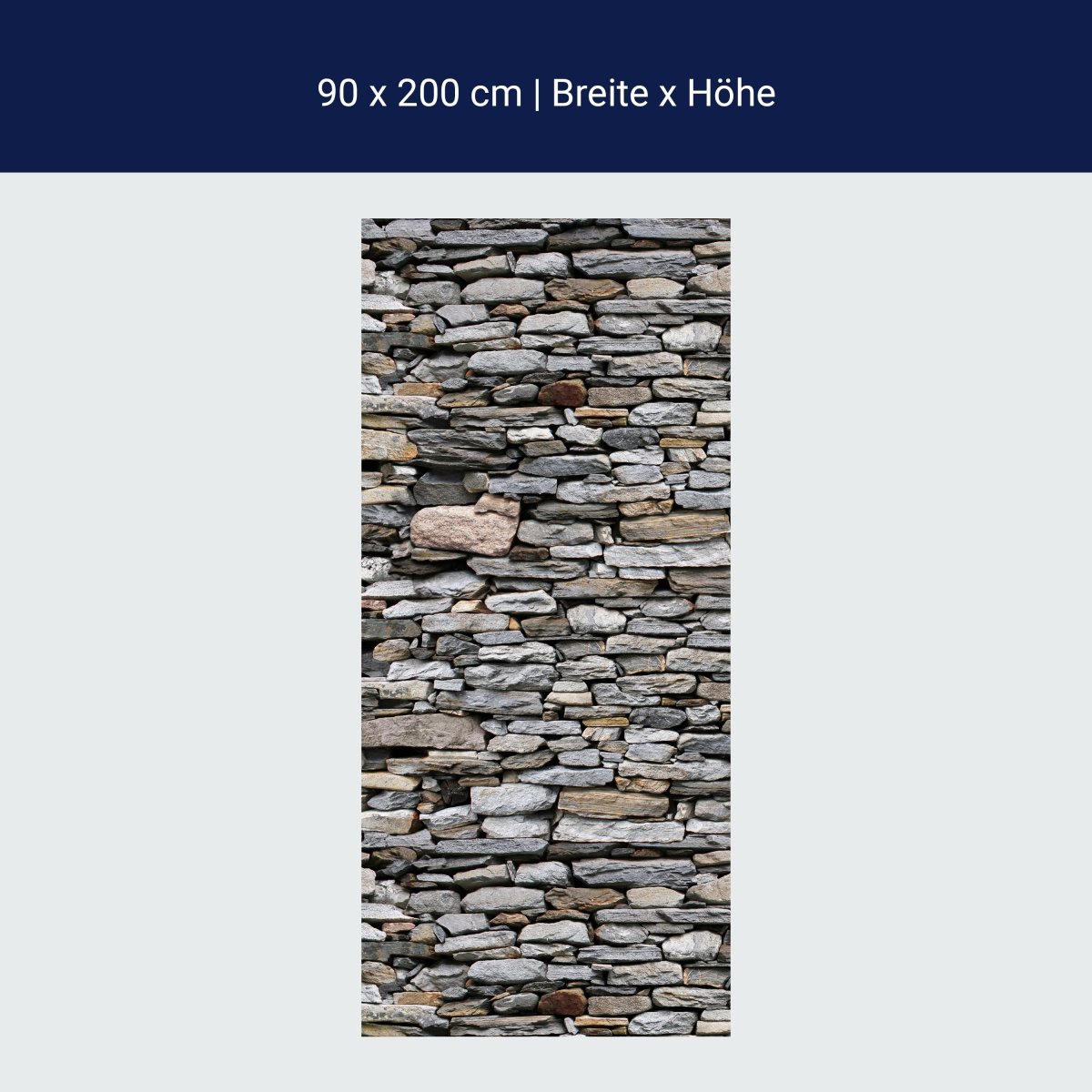 Stone Wall Shower Screen Gray M0022