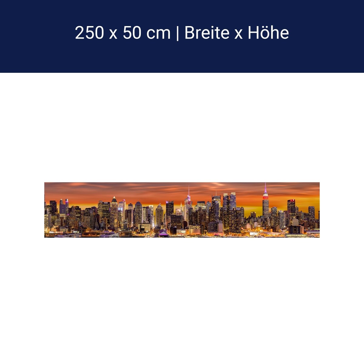 Panoramic photo wallpaper New York at sunset M0022