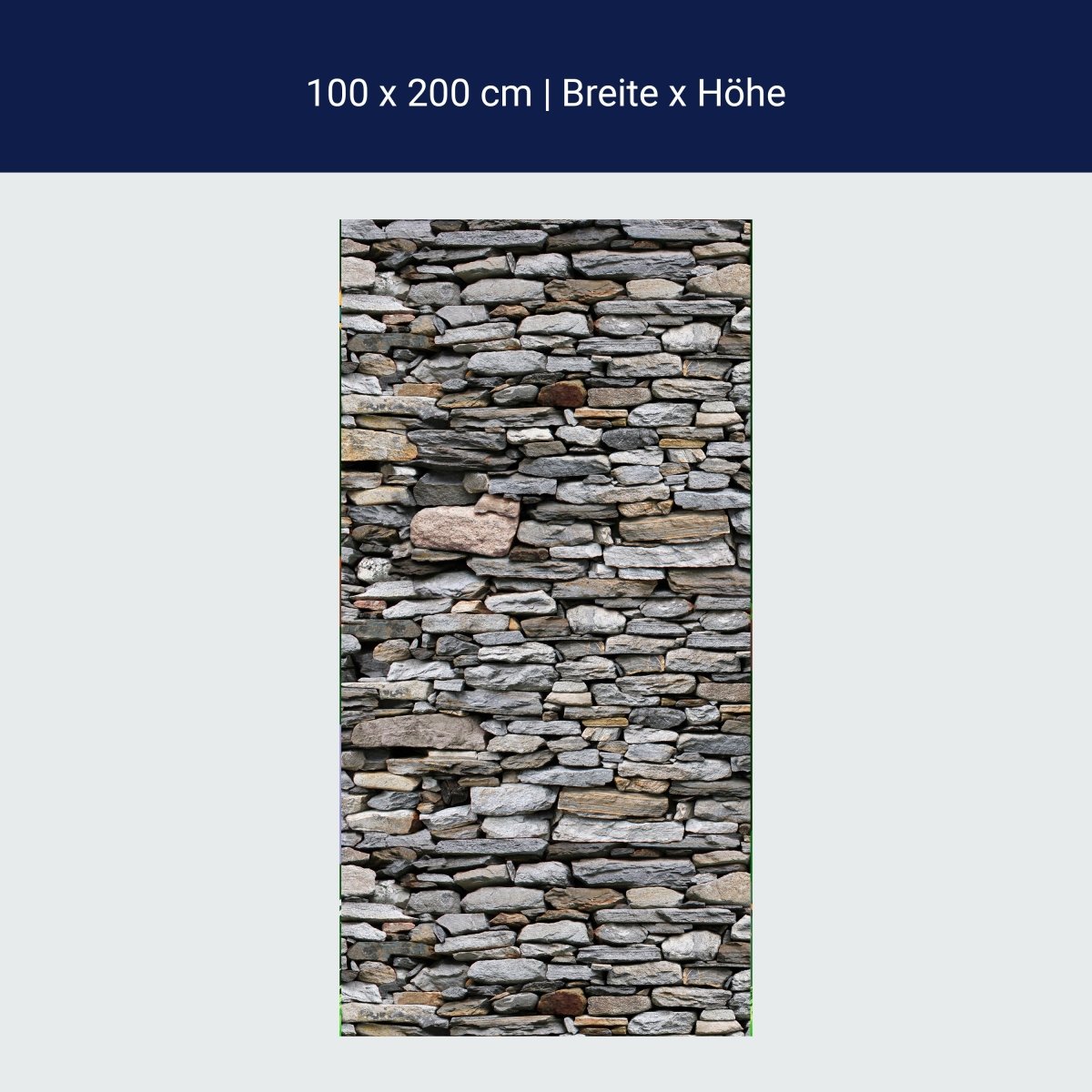 Türtapete Steinmauer Grau M0022