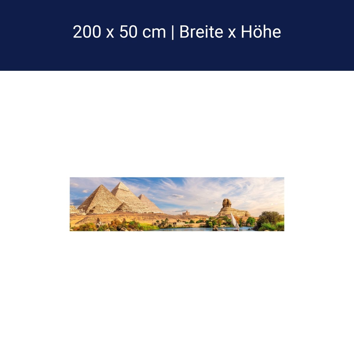 Panorama-Fototapete Pyramiden, Sphinx, Gizey M0023