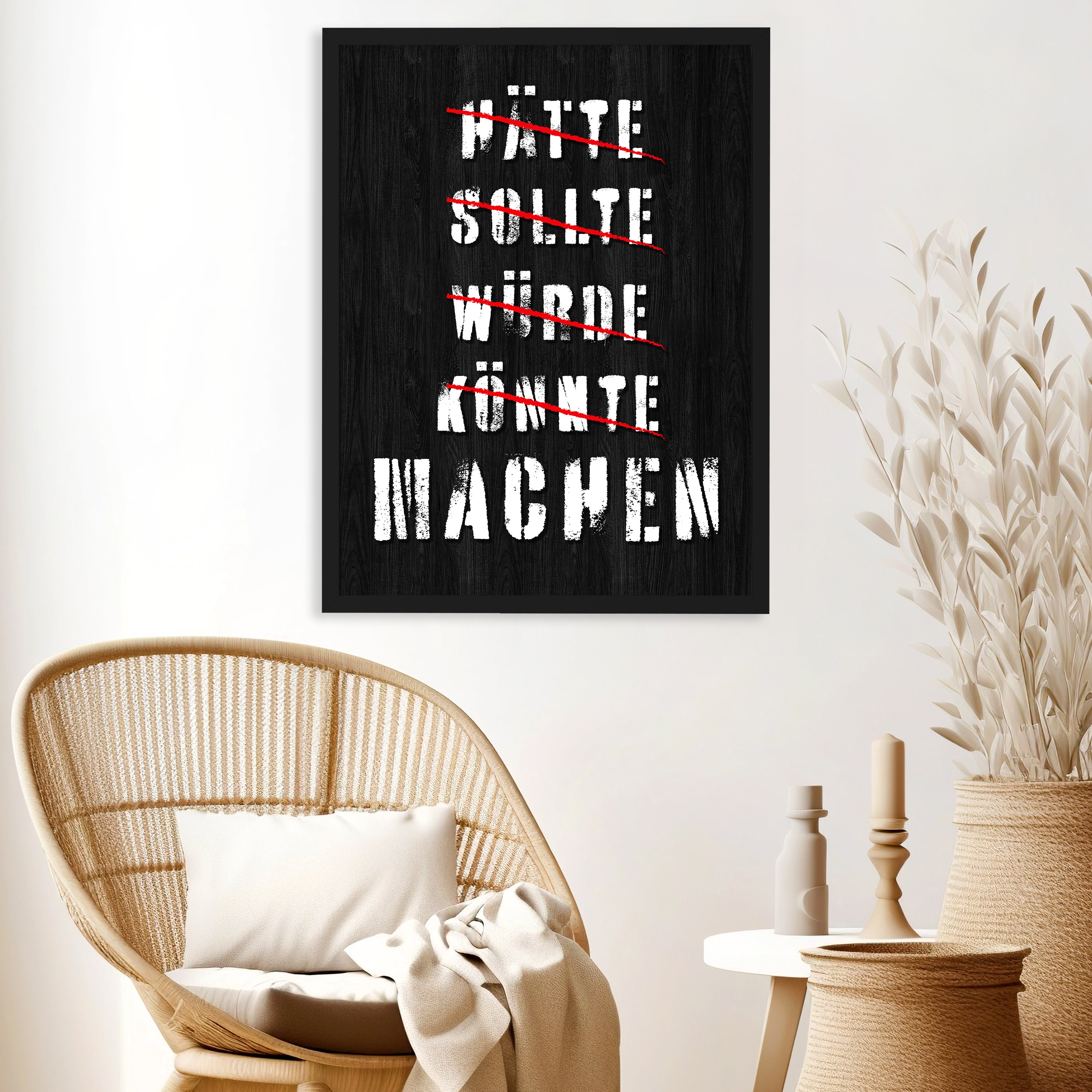 M0025 Holz sollte Poster würde, Hätte