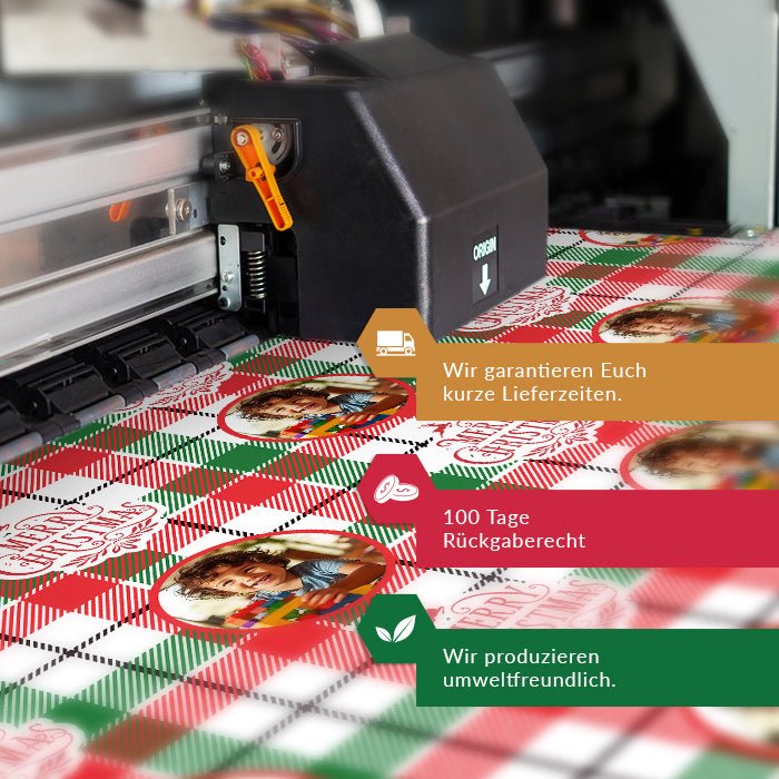 Geschenkpapier personalisiert Geschenkpapier Merry Christmas kariert M0027 - Bild 7