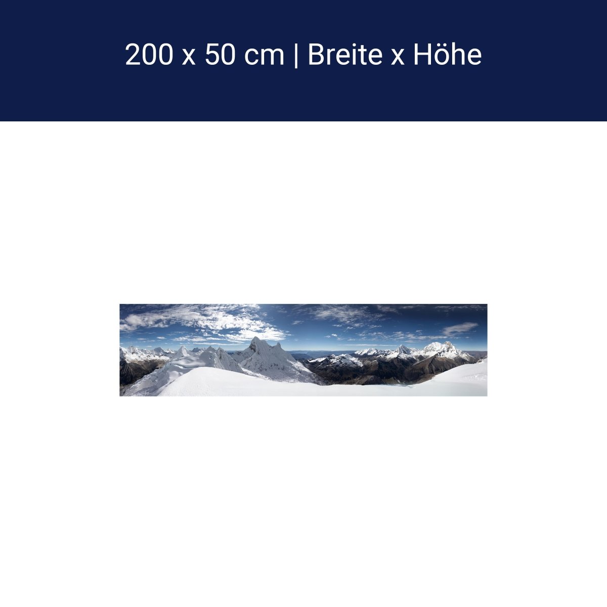 Panoramic photo wallpaper snowy mountains M0027