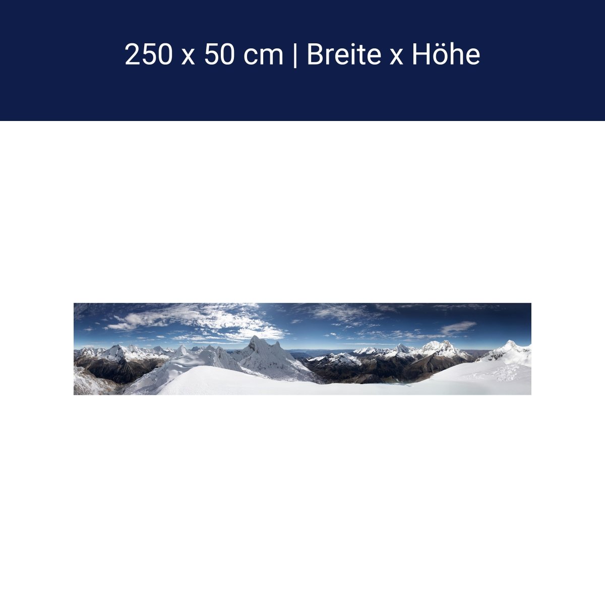 Panoramic photo wallpaper snowy mountains M0027
