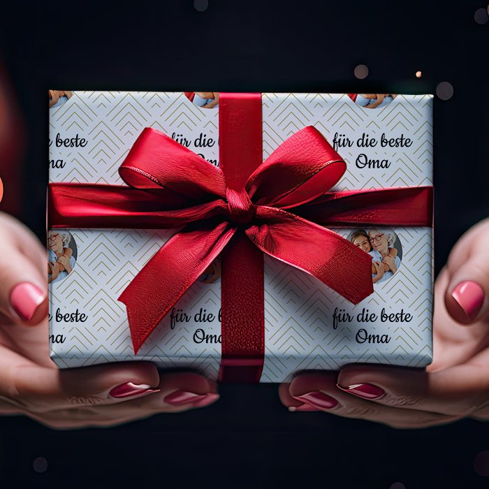 Geschenkpapier personalisiert Geschenkpapier Muster beige M0031 - Bild 4