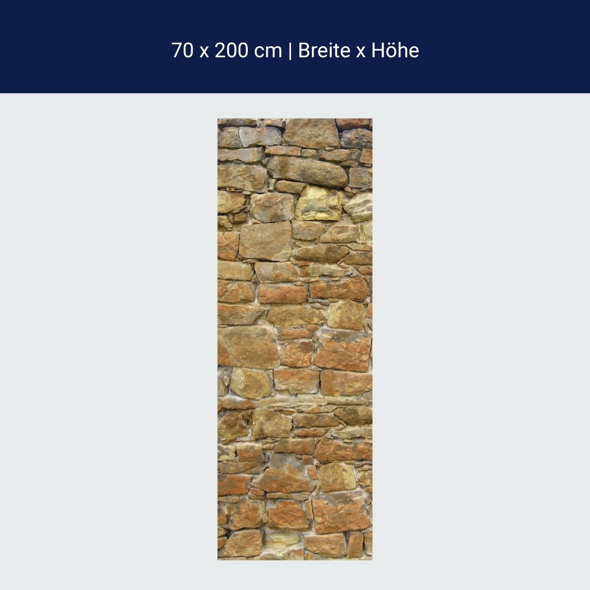 Door wallpaper natural stone wall M0032