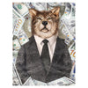 Wandbild Acrylglas Geld, Leit-Wolf im Anzug, Geld M0036