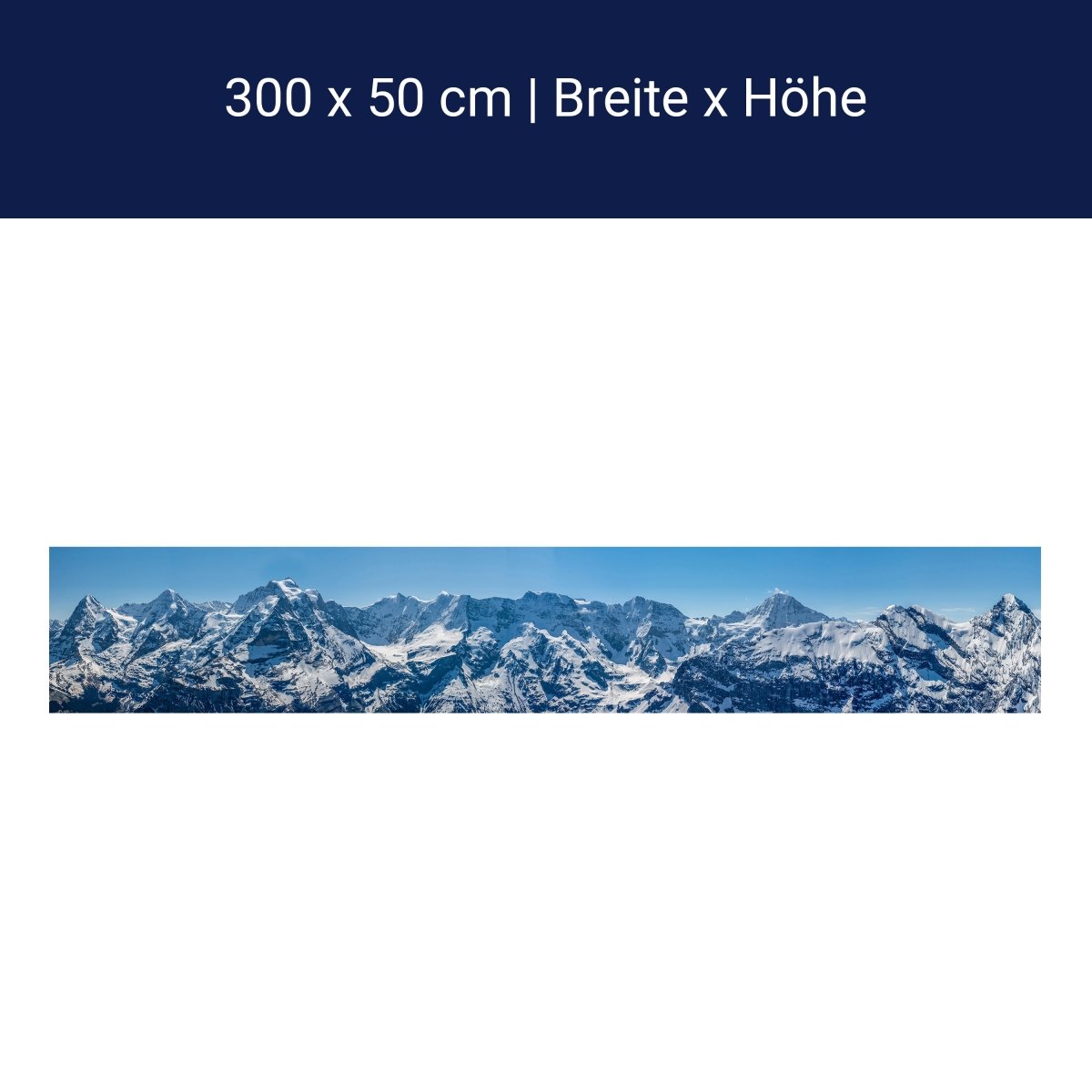 Panoramic photo wallpaper snowy Swiss Alps M0041